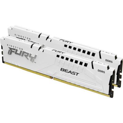 Оперативная память для компьютера Kingston Fury Renegade White DIMM 32Gb DDR5 5600 MHz KF556C40BWK2-32