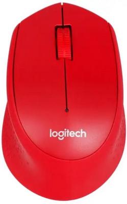 Мышь беспроводная Logitech M280 красный USB + радиоканал