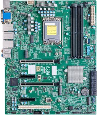 Supermicro Motherboard MBD-X13SAE-F-B W680 LGA1700 No Memory 12th Generation Intel® Core™ i3/i5/i7/i9 Processors, Single Socket LGA-1700 supported, CPU TDP supports Up to 125W TDP Intel® W680 2 PCI-E 5.0 x16 slots (16/NA or 8/8)2 PCI-E 3.0 x4 1 - 5V PCI