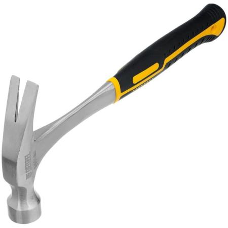 Молоток-гвоздодер 560 г, цельнометаллический, двухкомпонентная  рукоятка // Denzel