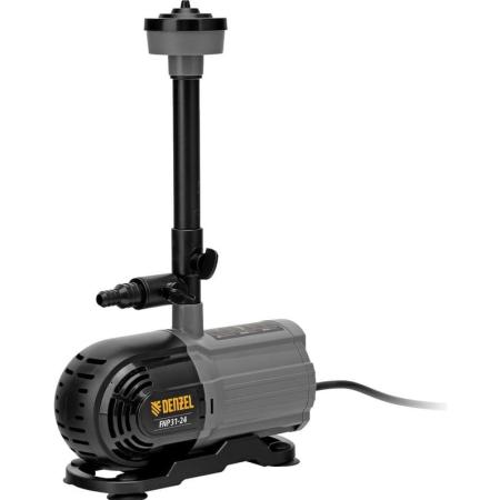 Насос фонтанный FNP31-24, 31 Вт, подъем 2,4 м, 1500 л/ч, колокольчик/2 каскада/гейзер// Denzel