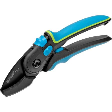 Секатор с наковальней, 220 мм, регулировка захвата, трехкомпонентные рукоятки, LUXE// Palisad