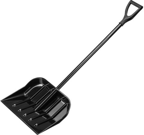 Лопата для уборки снега поликарбонат, 460х400х1430 мм, стальной черенок// Сибртех