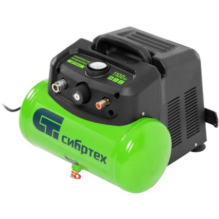 Компрессор воздушный безмаслянный BL 1100/6 1100Вт, ресивер 6 литров, 180 л/мин// Сибртех