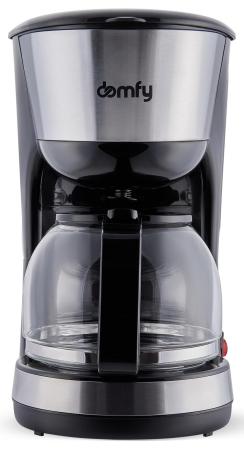 Кофеварка капельная Domfy metal DSM-CM301 1000Вт черный/серебристый