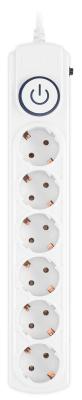 Сетевой фильтр Ippon BK-6-UPS-1.8-10-W, 1.8м, белый