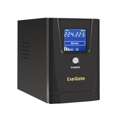 ИБП ExeGate Power Smart ULB-500.LCD.AVR.2SH <500VA/300W, LCD, AVR, 2*Schuko, Black>
