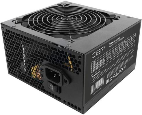 Блок Питания CBR ATX 500W 80+ Bronze, APFC, 0.6mm, 20+4pin, 1*8-pin(4+4P), 2*6+2pin, 4*SATA, 4*IDE, 12cm fan, 1.5м кабель питания, черный [PSU-ATX500-12GM]