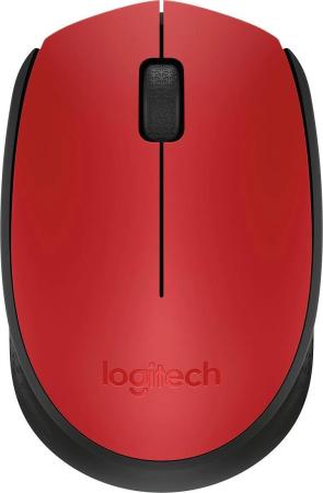 Мышь беспроводная Logitech M171 Red (красная, оптическая, 1000dpi, 2.4 GHz/USB-ресивер) (арт. 910-004645, M/N: M-R0060 / C-U0010)