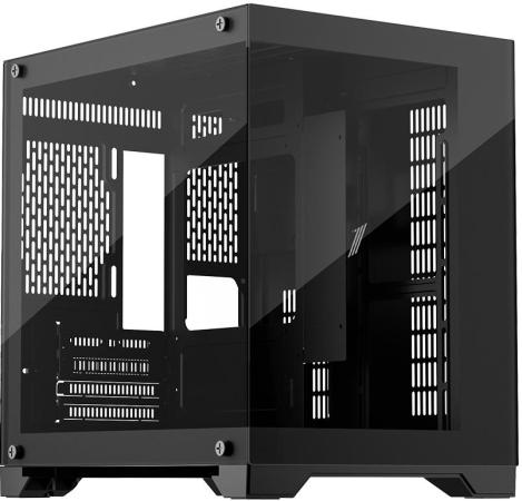 Корпус microATX 1stPlayer MEGAVIEW MV5-T Без БП чёрный