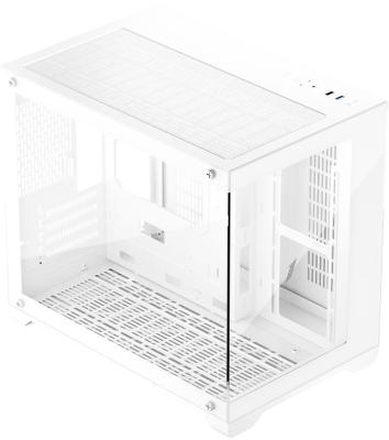 Корпус microATX 1stPlayer MEGAVIEW MV6-T White Без БП белый