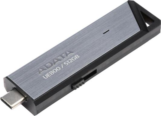 Флеш Диск A-Data 512Gb Type-C UE800 AELI-UE800-512G-CSG USB3.2 серебристый