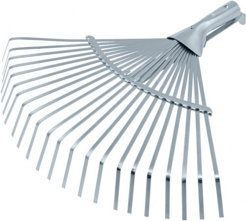 Грабли веерные стальные, 300-480 мм, 22 плоских зуба, оцинкованные,раздвижные, без черенка// Palisad