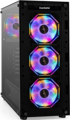 Корпус Miditower ExeGate i3 BASE-NPX700 (ATX, БП 700NPX с вент. 12 см, с окном, 1*USB+1*USB3.0, аудио, 4 вент. 12см с RGB подсветкой)