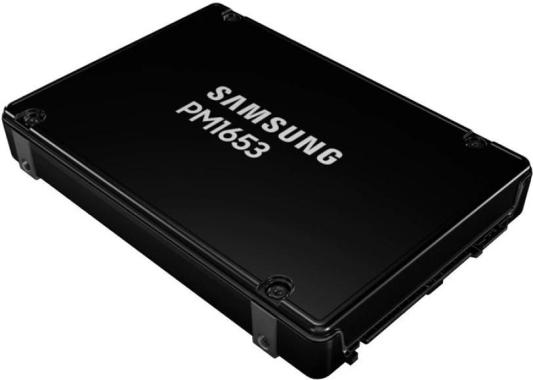 Твердотельный накопитель/ Samsung SSD PM1653, 15360GB, 2.5" 15mm, SAS 24Gb/s, 3D TLC, R/W 4200/up 3800MB/s, IOPs 800 000/140 000, TBW 28032, DWPD 1 (12 мес.)