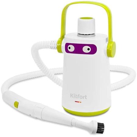Пароочиститель ручной Kitfort КТ-9109-2 1000Вт белый/салатовый