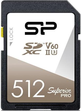 Карта памяти SD XC 512 ГбGb Silicon Power Superior Pro