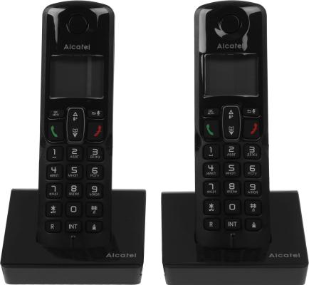 Р/Телефон Dect Alcatel S230 DUO RU черный (труб. в компл.:2шт) АОН