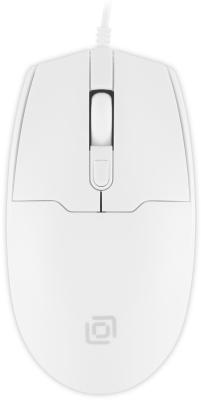 Мышь Оклик 147M белый оптическая (2000dpi) USB (4but)