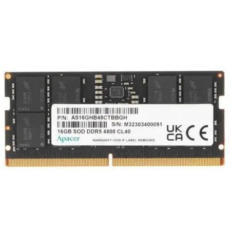 16GB Apacer DDR5 4800 SODIMM FS.16G2A.PTH CL40, 1.2V, 2048x8,  RTL