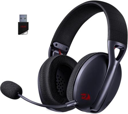 Беспроводная игровая гарнитура REDRAGON IRE PRO чёрная (USB, 2.4G, Bluetooth, 40 мм, 400 мАч)