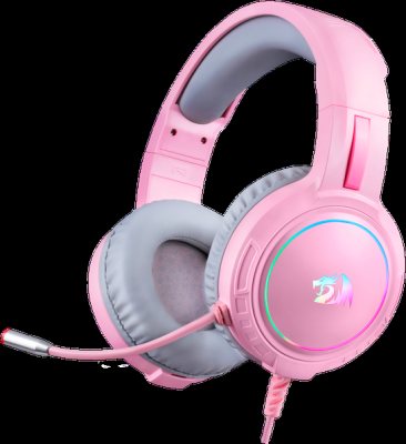Игровая гарнитура REDRAGON MENTO розовая (2 x 3,5-мм джек, USB, 50 мм, RGB подсветка)
