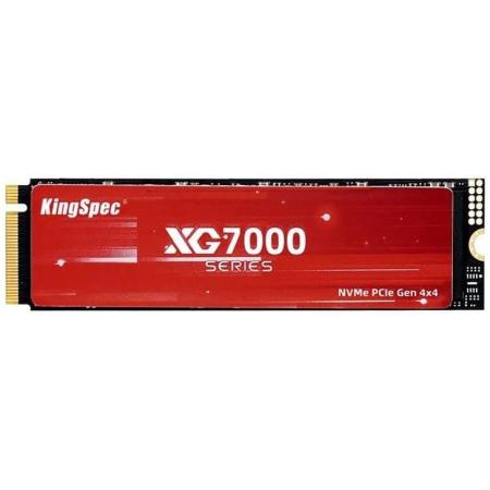 Твердотельный накопитель SSD M.2 KingSpec 2.0Tb XG7000 Series <XG7000-2TB> (PCI-E 4.0 x4, up to 7400/6600MBs, 3D TLC, 1200TBW, NVMe 1.4, 22х80mm, heatsink)