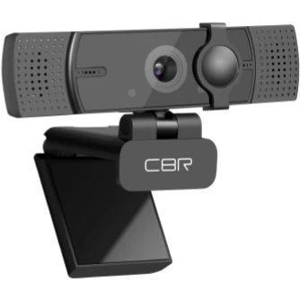 CBR CW 872FHD Black, Веб-камера с матрицей 5 МП, разрешение видео 1920х1080, USB 2.0, встроенный микрофон с шумоподавлением, автофокус, крепление на мониторе, шторка, длина кабеля 1,8 м, цвет чёрный