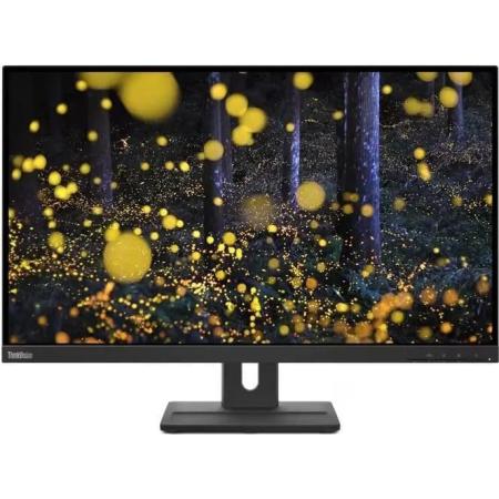 Монитор Lenovo 27" ThinkVision E27q-20 черный IPS 4ms 16:9 HDMI M/M матовая HAS Piv 350cd 178гр/178гр 2560x1440 75Hz DP 2K 6.6кг