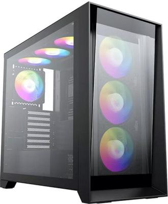 "Lagrange" ATX, Black, FANS: 120mm ARGB: 3 Top + 1 Rear + HUB. Drive bay int: 3x3,5" + 3x2,5". 2xUSB3.0+1xUSB-C, Audio I/O, Up to 14x120mm Fans, GPU up to 425mm, PSU max 270mm, CPU cooler up to 190mm, SPCC 1,0mm metal, 4mm TG side panel