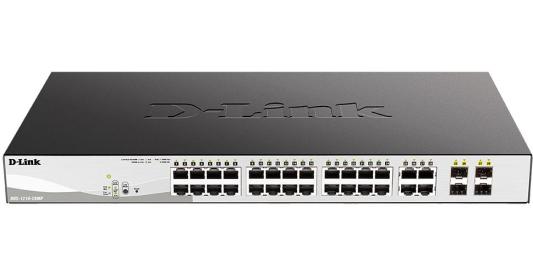 D-Link PROJ Smart  L2 Switch 24x1000Base-T PoE, 4xCombo 1000Base-T/SFP, PoE Budget 370W, Compact CLI