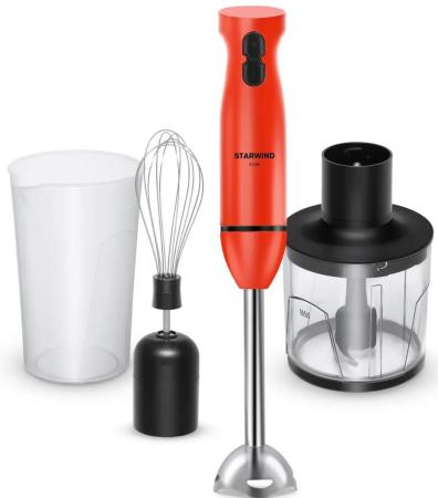 Блендер погружной Starwind SBP2201 850Вт красный/черный