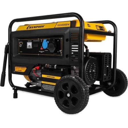 Champion Генератор (5/5,5кВт OHV 15лс 25л 81кг эл.старт колеса) GG5000EW