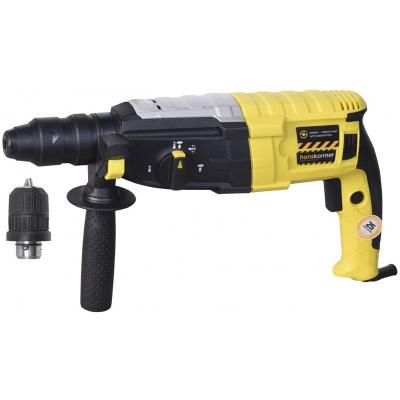 Hanskonner HRH0828REC Перфоратор { 850 Вт, 3 реж, 3.2 Дж,0-4800 уд/м, 0-1100 об/м, быстр.патрон }