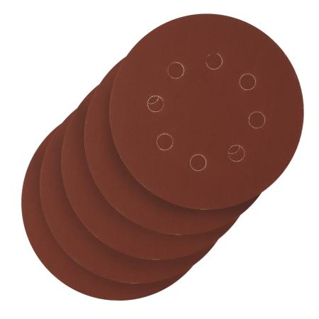 Круг абразивный на ворсовой подложке под "липучку", перфорированный, P 600, 125 мм, 5 шт.// Сибртех