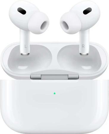 Гарнитура внутриканальные Apple AirPods Pro 2 2023 USB-C A3047/A3048/A2968 белый беспроводные bluetooth в ушной раковине (MTJV3ZA/A)