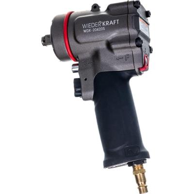WIEDERKRAFT Гайковерт пневматический ударный 1/2", 1200 Нм, 119 мм компактный WDK-20420S