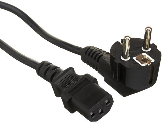 Кабель питания ExeGate Power PC-5P (Евровилка угловая Schuko->C13, VDE-250V-3*0.5mm2, медь, черный, 6A, 5м)