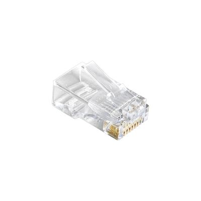 Коннектор ExeGate PL45-C5-8P8C-100 RJ-45 Кат.5e (8P8C) под одножильный кабель UTP, золотое напыление (100шт)