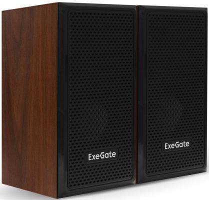 Акустическая система 2.0 ExeGate Tango 312 (питание USB, 2х3Вт (6 Вт RMS), 80-20000Гц, темное дерево, Color Box)