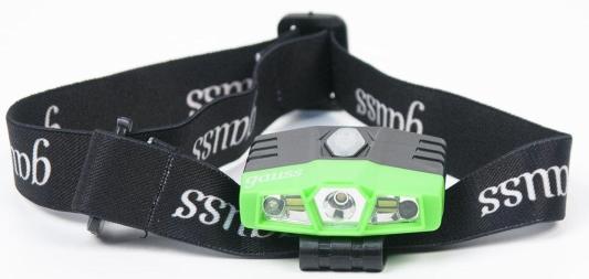 Фонарь налобный Gauss GFL406 черный 5Вт лам.:светодиод. (GF406)