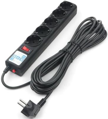 Сетевой удлинитель Powercube SPG5-7M 7м (5 розеток) черный (коробка)