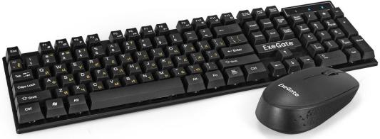 Exegate EX295304RUS Комплект беспроводной ExeGate Professional Standard Combo MK210 (клавиатура полноразмерная влагозащищенная 104кл. + мышь оптическая 1200dpi, 3 кнопки и колесо прокрутки; USB, радио