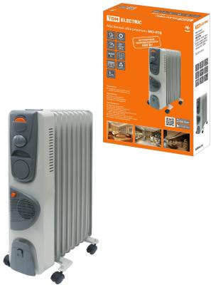 TDM SQ2501-0912 Масляный обогреватель МО-9ТВ, 2000 Вт, 9 сек, вент, регул. мощн. (800/1200/2000+400 Вт), термостат,