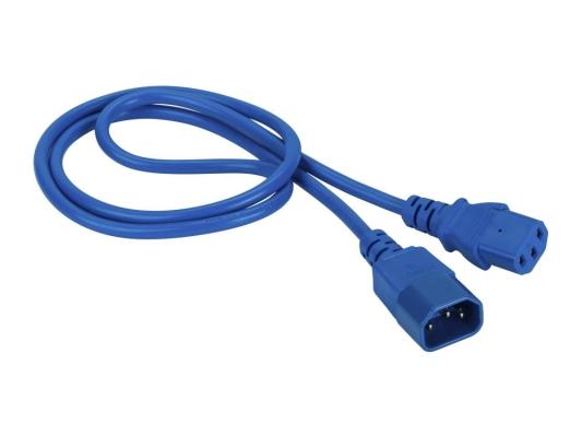 Шнур питания C13-C14, 3х0.75, 220В, 10А, синий, 5 метров