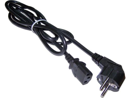 Шнур питания C13-Schuko угловая, 220В, 10А, черный, 5 метров