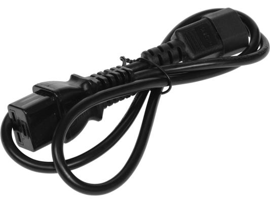 Шнур питания C19-C14, 220В, 10А, черный, 1.0 метр