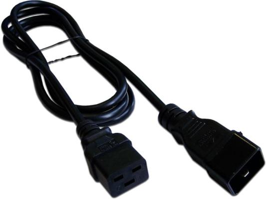 Шнур питания C19-C20, 3х1.5, 220В, 16А, черный, 2 метра
