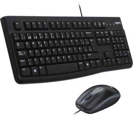 Клавиатура + мышь Logitech MK120 клав:черный мышь:черный