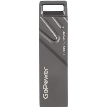 Флеш-накопитель GoPower TITAN 128GB USB3.0 металл черный графит (1/50/1000)
